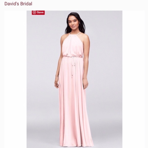 David's Bridal Dresses Davids Bridal Petal Pink Mesh Dress F9544 Size 4 Poshmark
